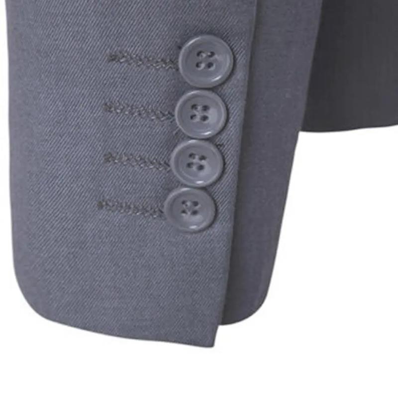 Product Introduction of Benferry 2 pcs/set plus size men solid color long sleeve lapel slim button business suit Menswear Overalls Pants Smooth Straight Stylish 27