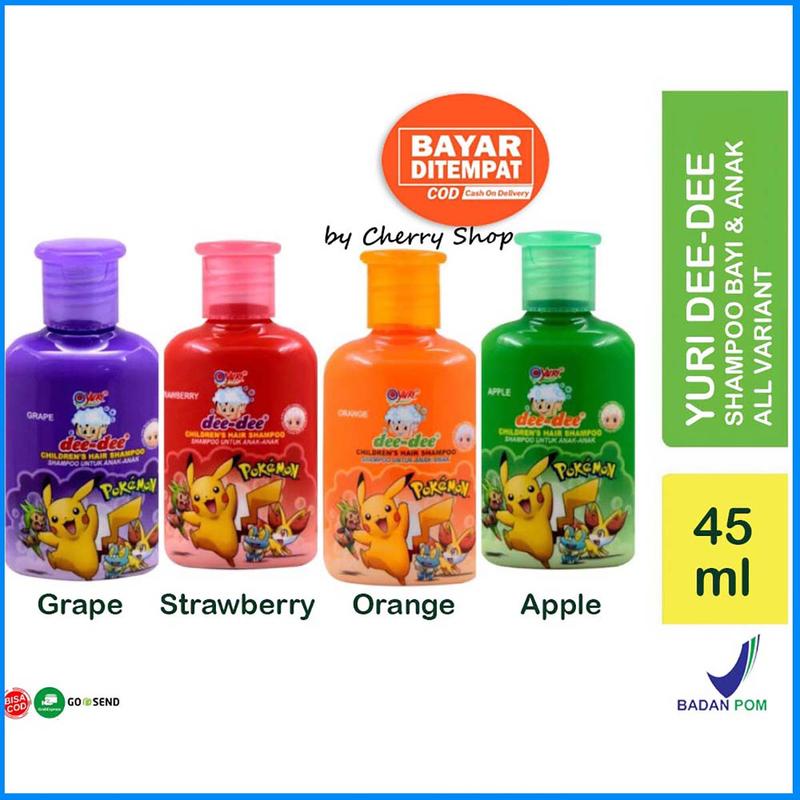 [AMAN DIMATA] [SHAMPOO BAYI & ANAK] [45ML] YURI DEE DEE SHAMPOO Botol 45ml DEE DEE Sampo anak Dee-dee | Grape Anggur | Strawberry | Orange Jeruk | Apel Apple 0