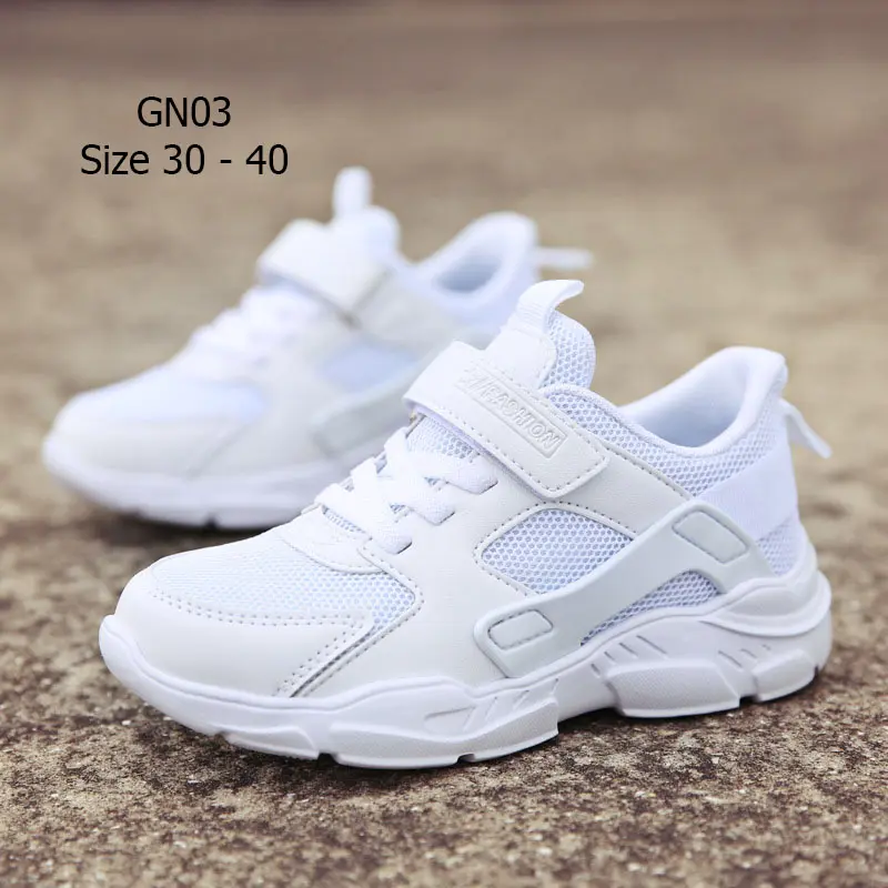 Giày thể thao trắng bé trai , bé gái siêu nhẹ GN03 khỏe khoắn, thời trang 0