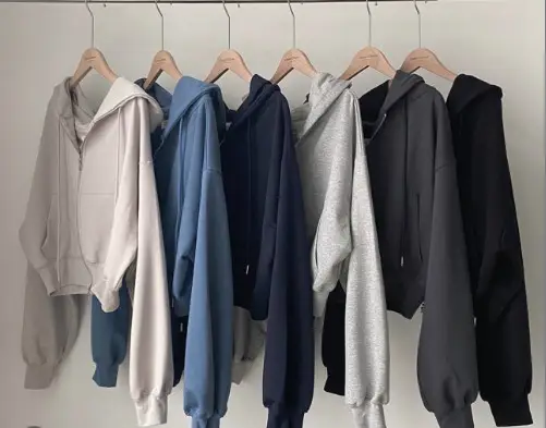 Áo Khoác Nỉ Croptop Mũ Siêu To, Áo Hoodie Zip Dày Dặn Form Rộng Hàn Quốc, Áo Dáng Ngắn Siêu Xinh Chất Nỉ Hàn Miho House