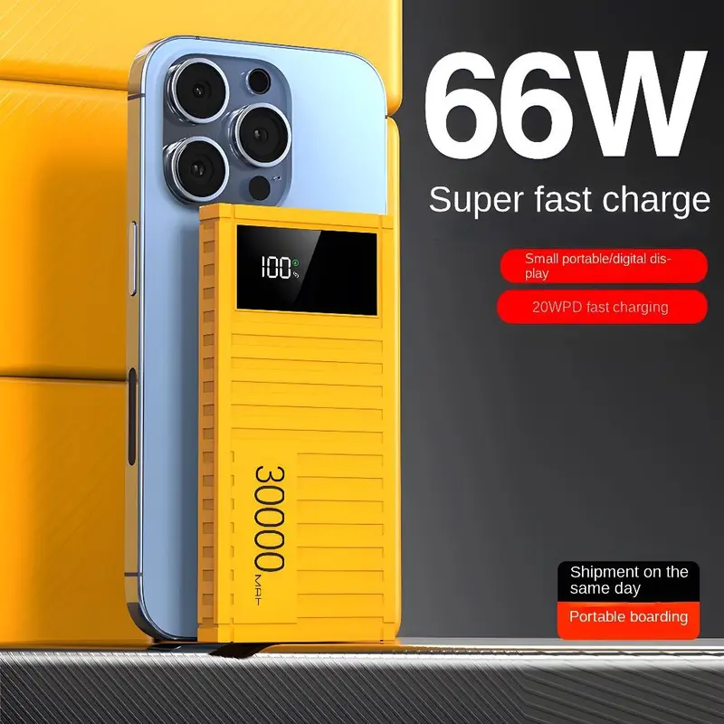 Powerbank 30000 mAh Mini with Fast Charging BH73/PowerBank 30000 mAh Fast Charging Dual Output Dual Input Portable Charger LED Display 1