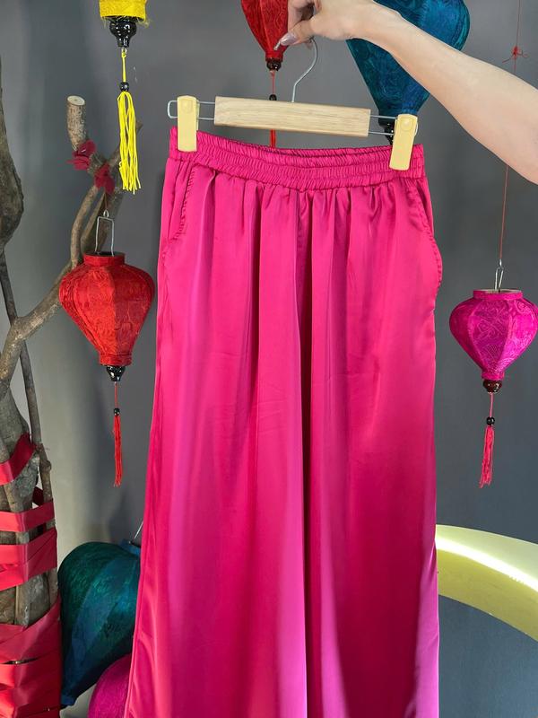 QUẦN LỤA NỮ DÁNG SUÔNG, CHẤT LIỆU TÔ CHÂU - FREE SIZE 4