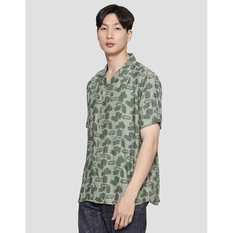 Marvel all Logo Kemeja Casual Pria 120284587 1