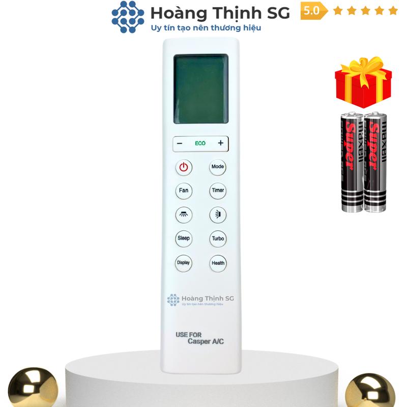 Product Introduction of Điều khiển điều hòa CASPER mã 02, remote máy lạnh CASPER - Tặng kèm pin 0