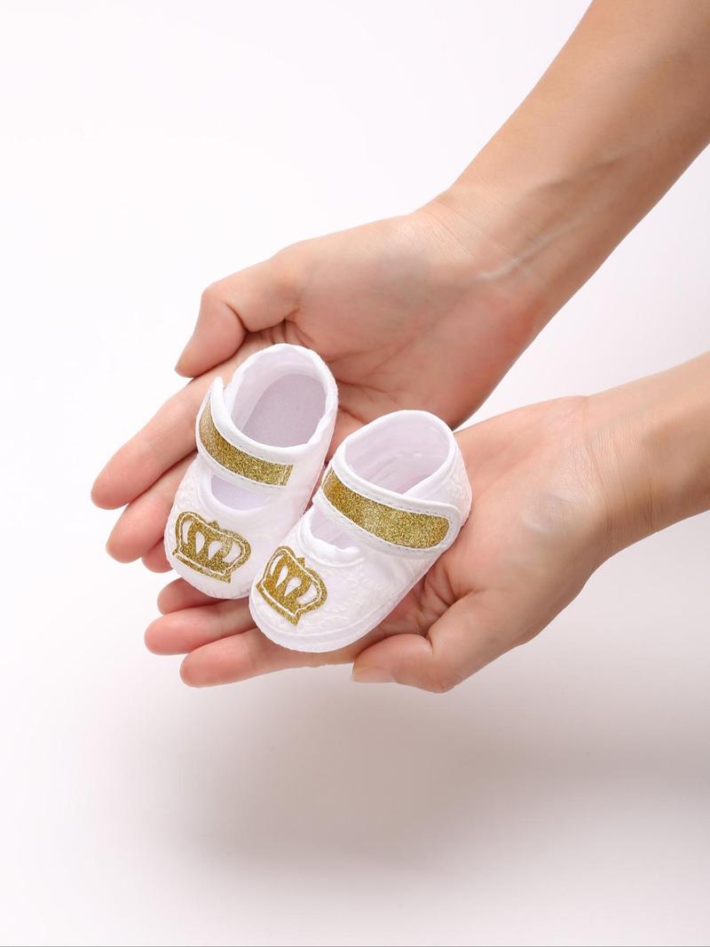 Product Introduction of Baby's Bow Decor Flower & Bowknot & Butterfly & Crown Design Flats, Cute Comfortable Lightweight Shoes, Newborn Infant Toddler Girls Shoes 3