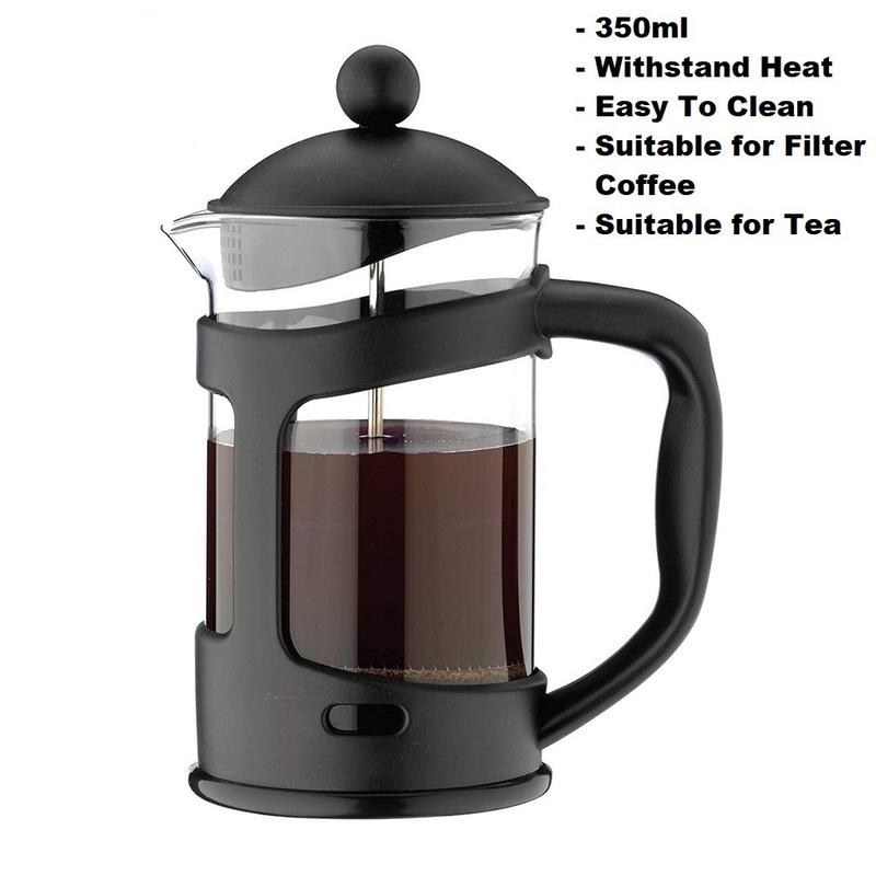 French Press Coffee Maker Portable Heat resistant Glass Tea Pot ...