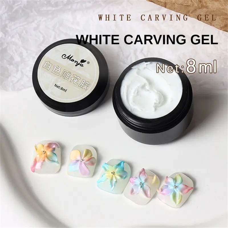 Keo Dán Dập Nổi Ba Chiều Monja, Keo Thạch Cao Chạm Khắc Trắng Đen 3