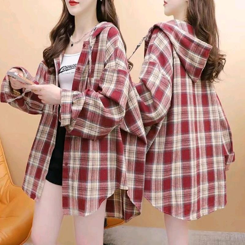 áo Khoác Sơ mi (CÓ  TÚI  TRONG ) NÚT  BẤM sọc caro THIEN PHUC . NAM NỮ Menswear Nhung Jacket flannel sọc xanh sominam dep chỉ giặt tay 【 715  xanh biển