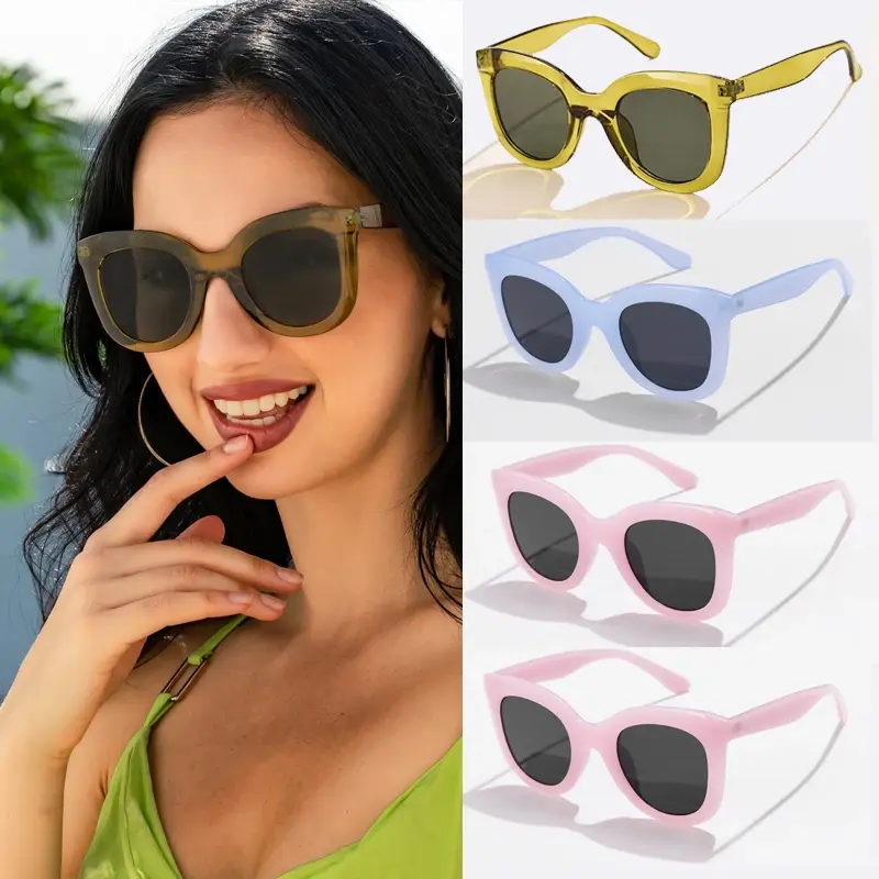 1/4set Vintage Women Cat Eye Sunglasses Luxury Brand Designer Trendy Sun Glasses Female Eyeglasses For Female Gafas De Sol UV400 4