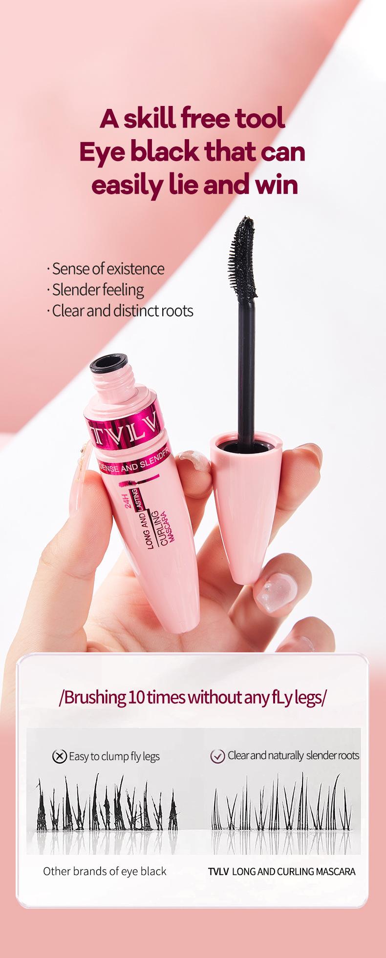 Product Introduction of 3D styling mascara, waterproof, smudge-proof and sweat-proof, black long and curling eyelashes 7