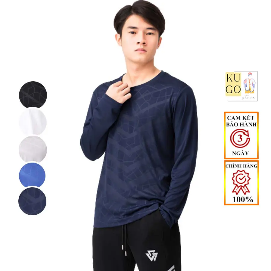Áo Giữ Nhiệt Nam Dài Tay Thể Thao - Chất Liệu Thun Dập Vân Chìm Cao Cấp Co Giãn 4 Chiều #5 Size