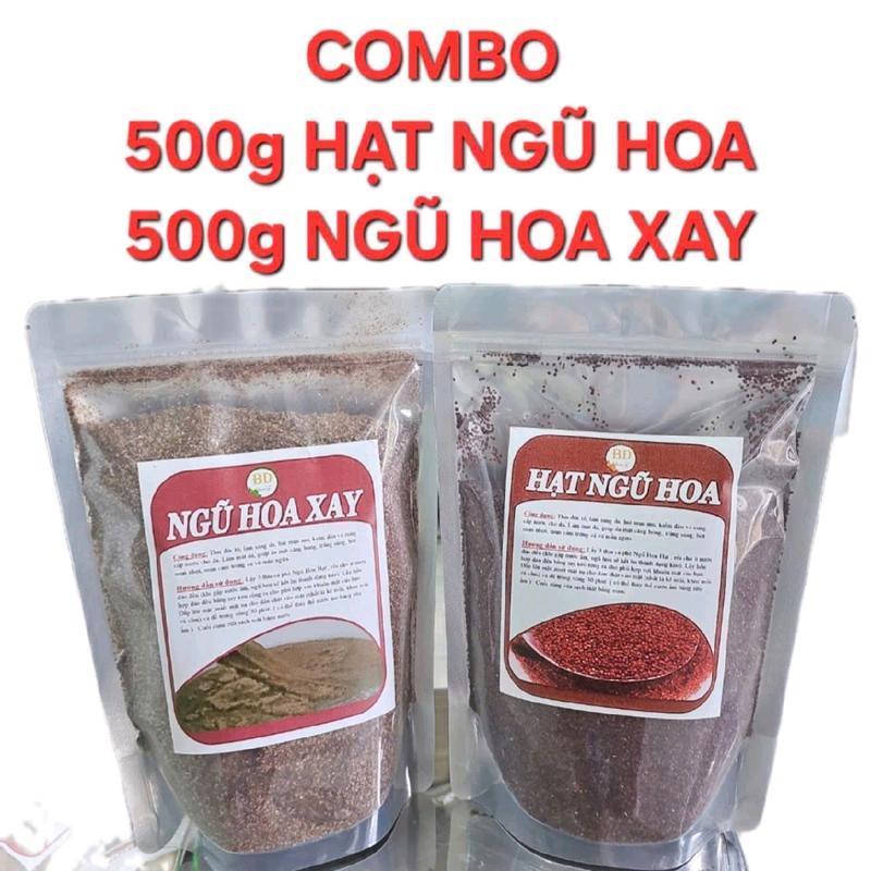 [Combo 1kg] 500g MẶT NẠ  HẠT NGŨ HOA và 500g NGŨ HOA XAY NHUYỄN giảm mụn, thâm, nám Dưỡng Ẩm Da Đắp Mặt Làm Đẹp Da