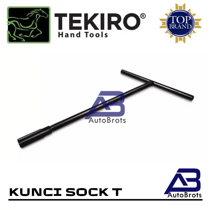 Kunci Sock T Hitam TEKIRO 7 8 9 10 11 12 13 14 17 19 mm/ Kunci T-Type