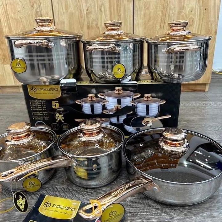 Bộ nồi inox 6 món công nghệ Đức sử dụng trong mọi loại bếp