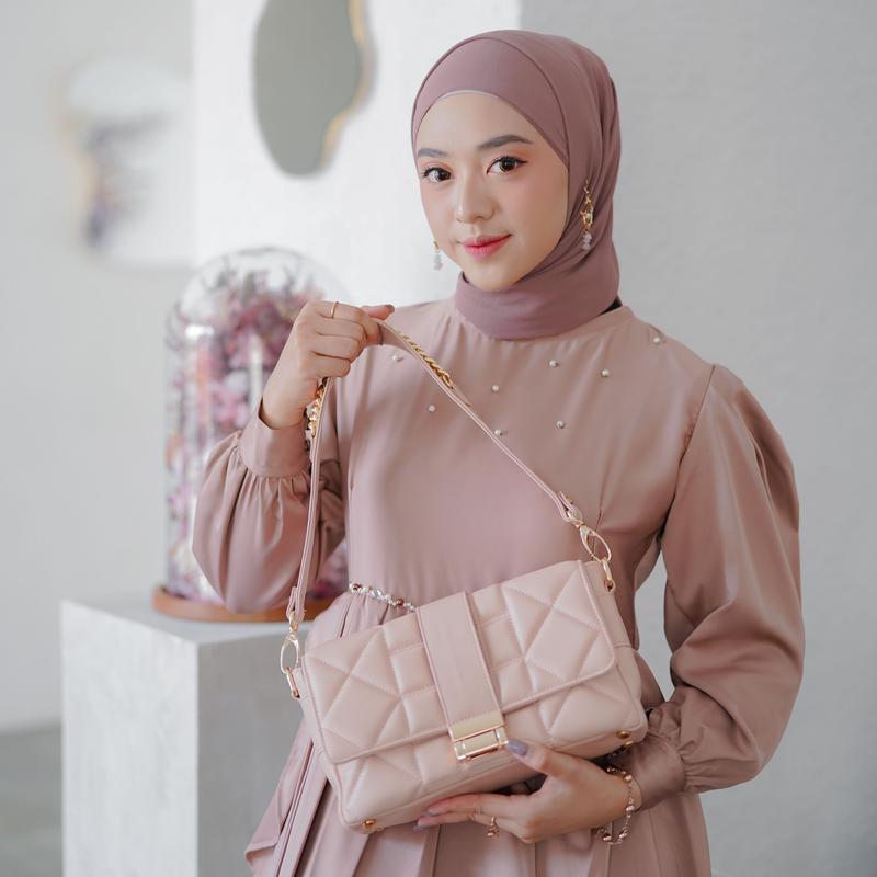 [Beli Lokal] Lophy Bag Tas Wanita Shoulder Bag Sling Bag Tas Bahu Wanita Tas Selempang Wanita Irish Bag in Pink Blush 3