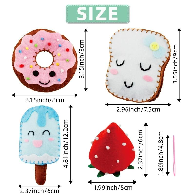 1 Set Cartoon Pattern Sewing Kit, DIY Handmade Embroidery Set, Embroidery Starter Kit For Home Wall Craft Decoration Without Frame 1