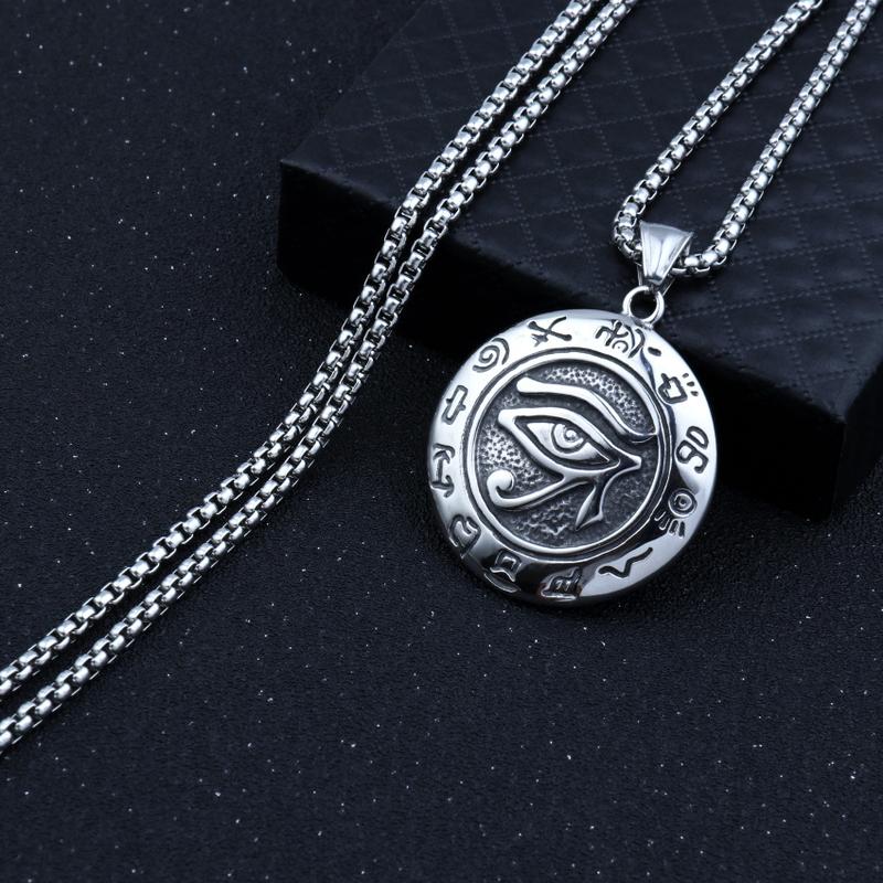 Product Introduction of Mặt Dây Chuyền Mắt Horus Bằng Thép Không Gỉ, Thiết Kế Sáng Tạo Mới, Phong Cách punk Độc Đáo, Dành Cho Nam Giới, Làm Bằng Thép Titan, Trang Sức Mặt Dây Chuyền 6