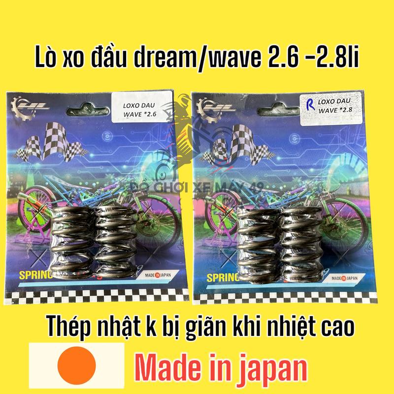 Lò xo đầu Dream Wave CKHL 2.6 2.8li thép nhật phù hợp xe zin hoặc xe 54