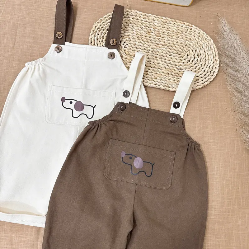 Yếm quần kaki cho bé có cúc diều chỉnh  ( yếm dài ) 8-17kg-Y24B10 2