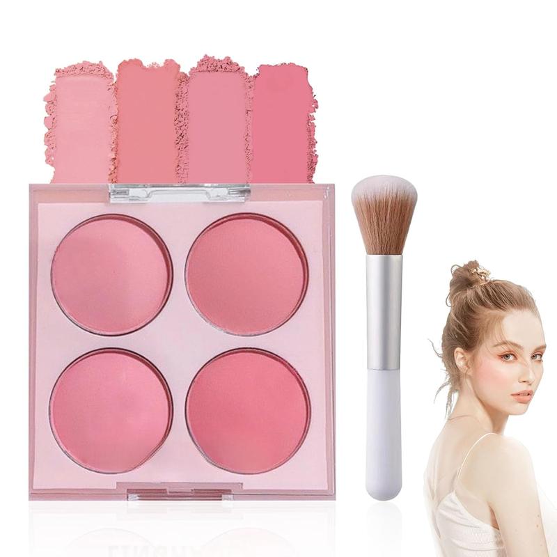 4 Colors Blush Palette for Cheeks, Matte Contour Blush Makeu - TikTok Shop
