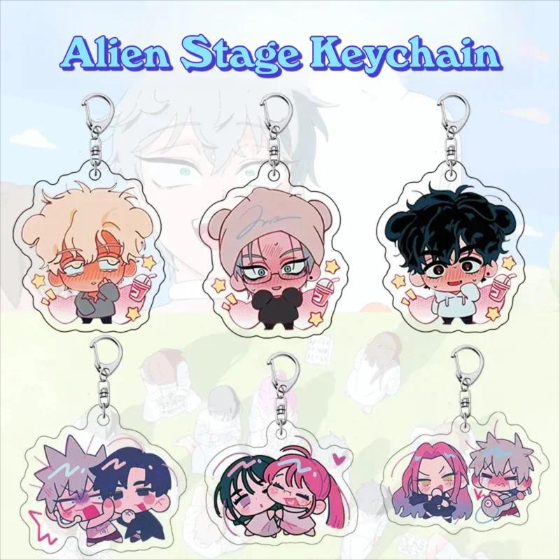 Anime ALIEN STAGE Keychains Acrylic Keyring Cute Cartoon IVAN & TILL Backpack…
