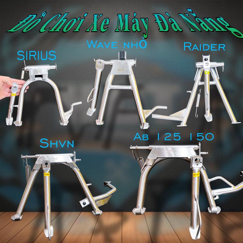 Combo chân chống dứng TẶNG chống nghiêng inox 304 chống rỉ sét gắn cho sirius - wave nhỏ - raider - vario vison - sh150 Phụ Tùng Phụ Kiện