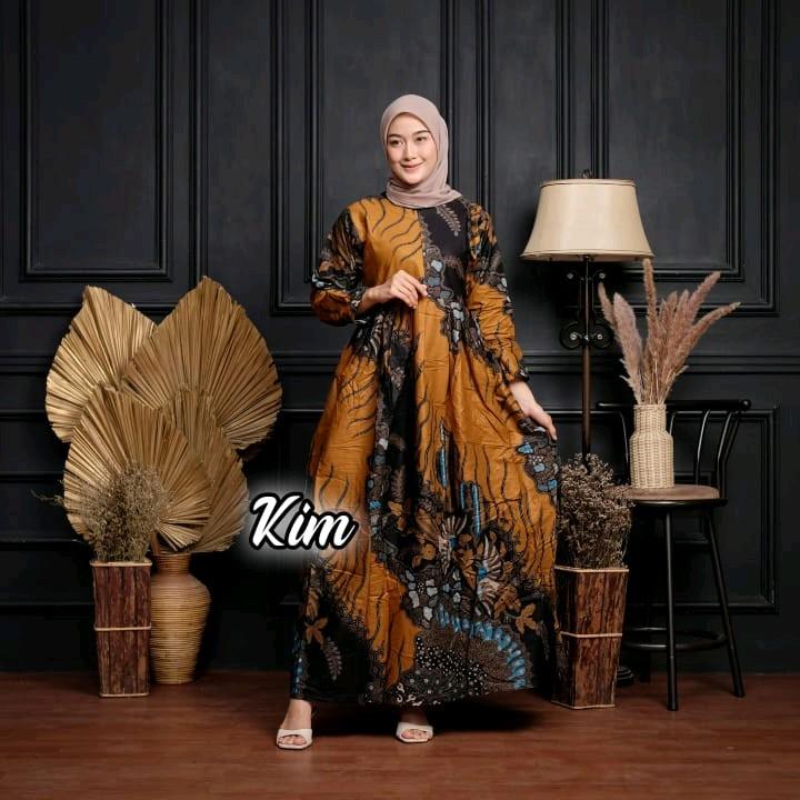 PROMO GAMIS BATIK MODERN MURAH BERKUALITAS Poliester wanita Muslim 4