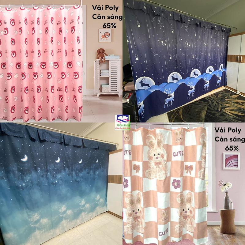 RIDO RÈM CỬA POLY - Ngăn phòng che nắng - có móc treo sẵn