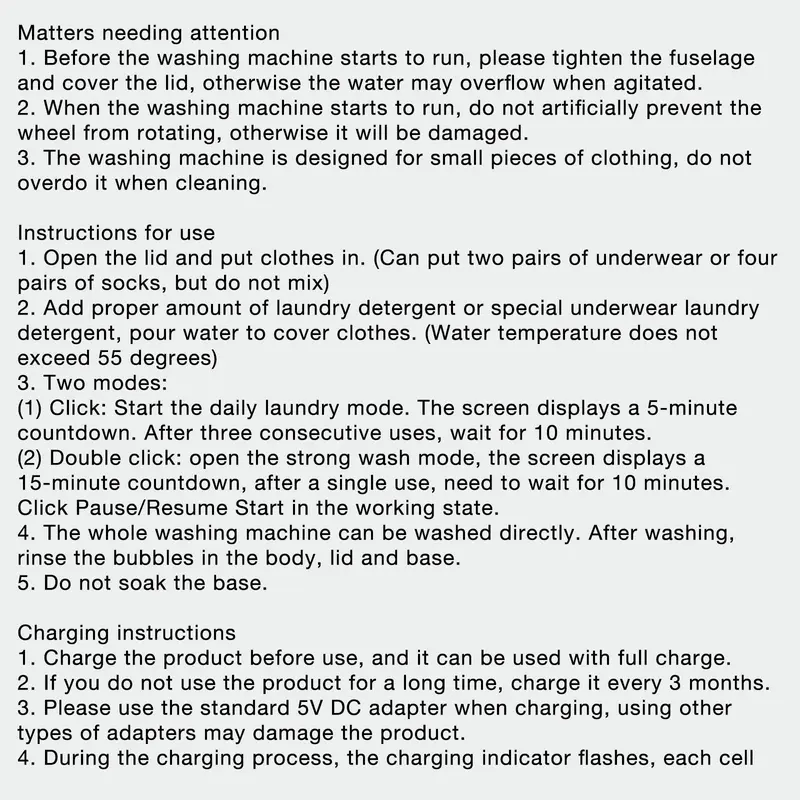 Portable Mini Washing Machine, USB Rechargeable Intelligent Washing Cup, Tumbling Scrubbing Cleaner, Convenient Washing Machine for Home, Dormitory, Travel 3