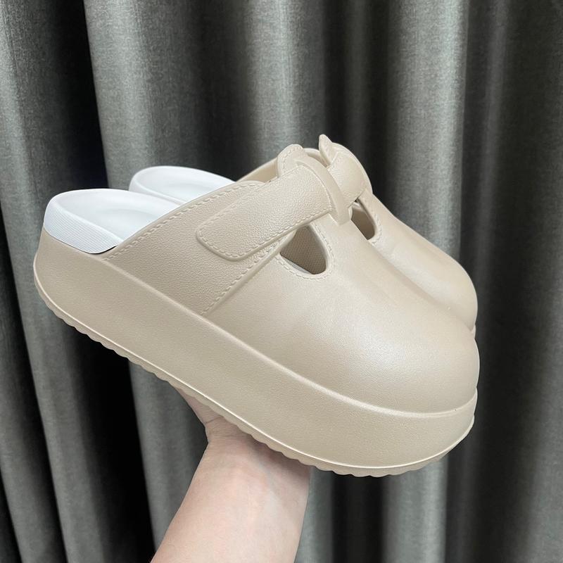 Dép sục nữ nâng đế cao gót 6cm chất liệu mủ cao su đi nước đi mưa 8