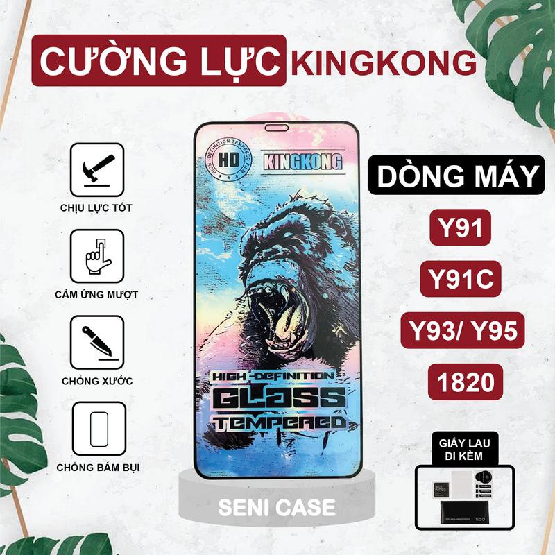  Kính cường lực cho Vivo Y91   Y91c  1820    Y93   Y95 Kingkong full màn Miếng dán bảo vệ màn hình cho điện thoại 