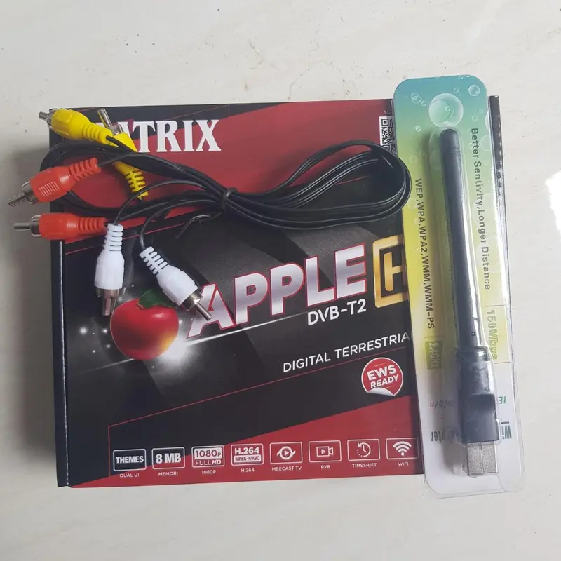 STB SET TOP BOX DVBT2 matrix apple HD TV digital gambar super jernih pakai antena biasa UHF Software Terbaru 5