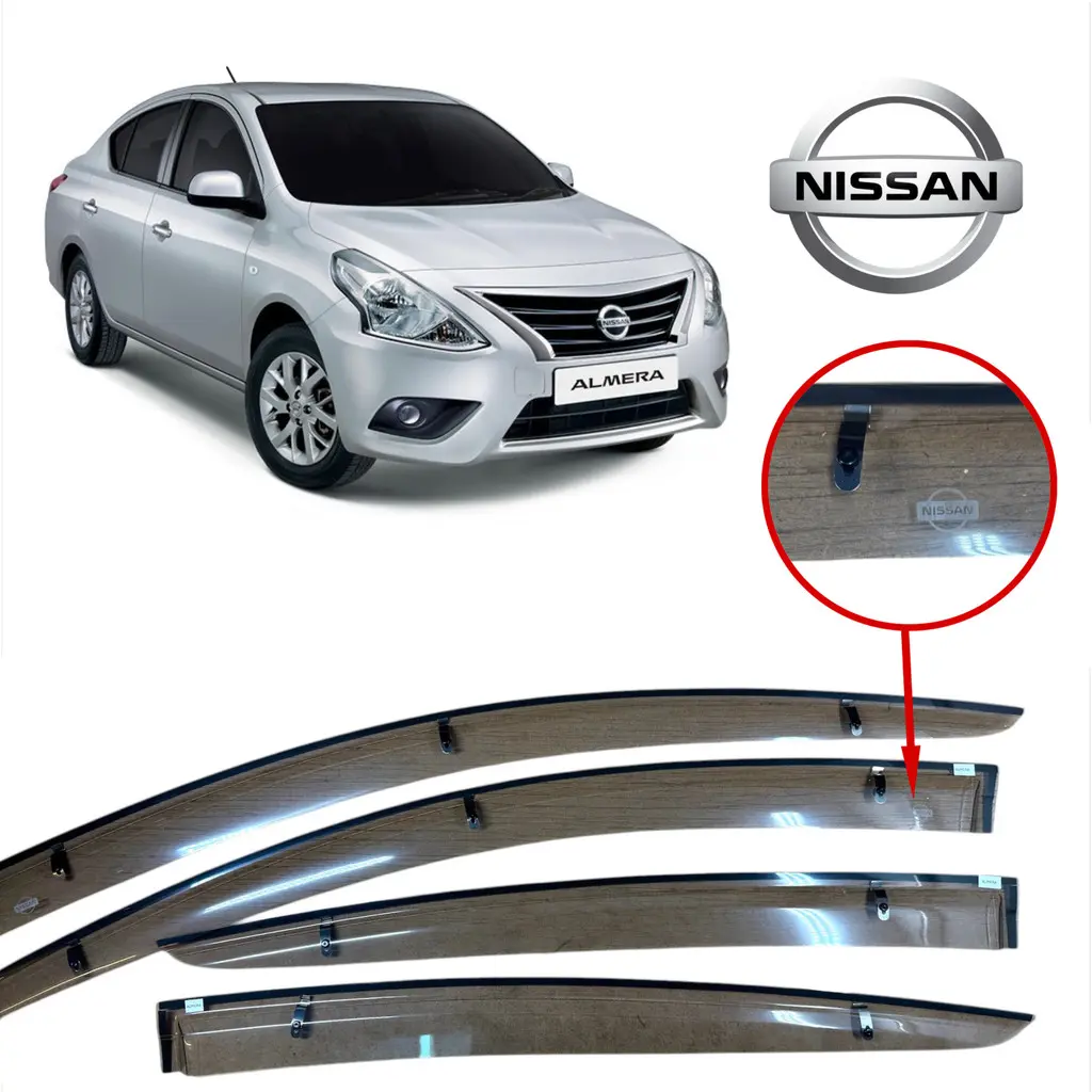 Doorvisor Nissan Almera 2011-2019 Smoke Complete Clip