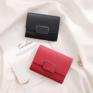 BISA COD D165 Dompet Lipat Wanita / Dompet Kulit Gaya Wanita / Dompet Gaya Korea / Dompet Lipat Impor Kartu Uang 1
