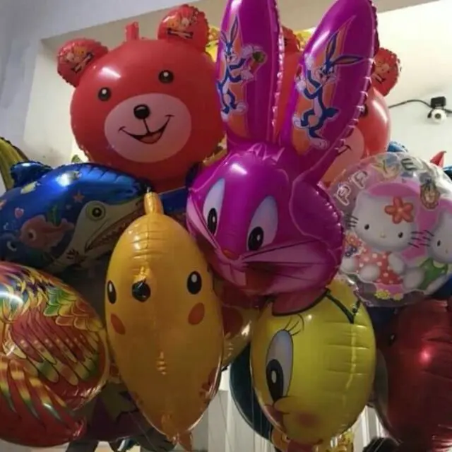 Combo 50 bóng bay các con vật con thú kèm que cắm bong bóng loại to Cao Su