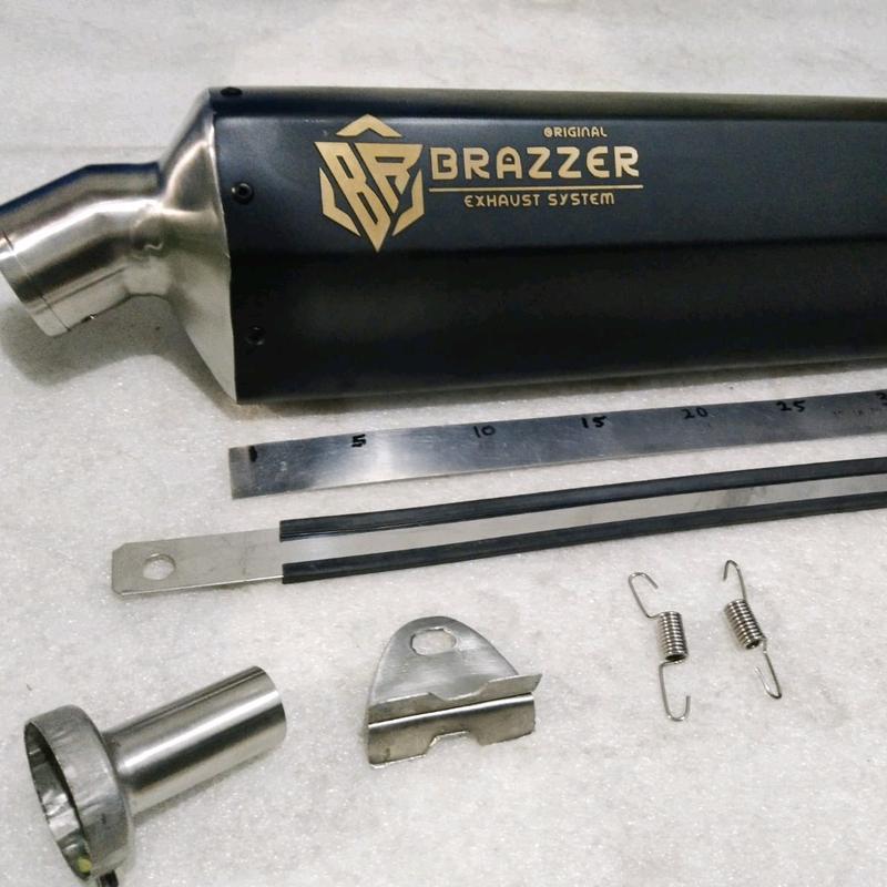 silincer Racing Big volume inlet 50mm knalpot racing Original Brazzer exhaust silincer only 5
