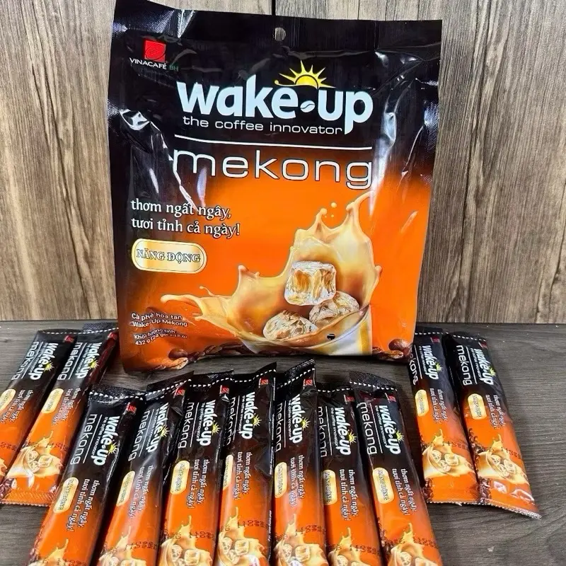 ￼Cà phê sữa hoà tan Wake Up Mekong (24gói× 18g)