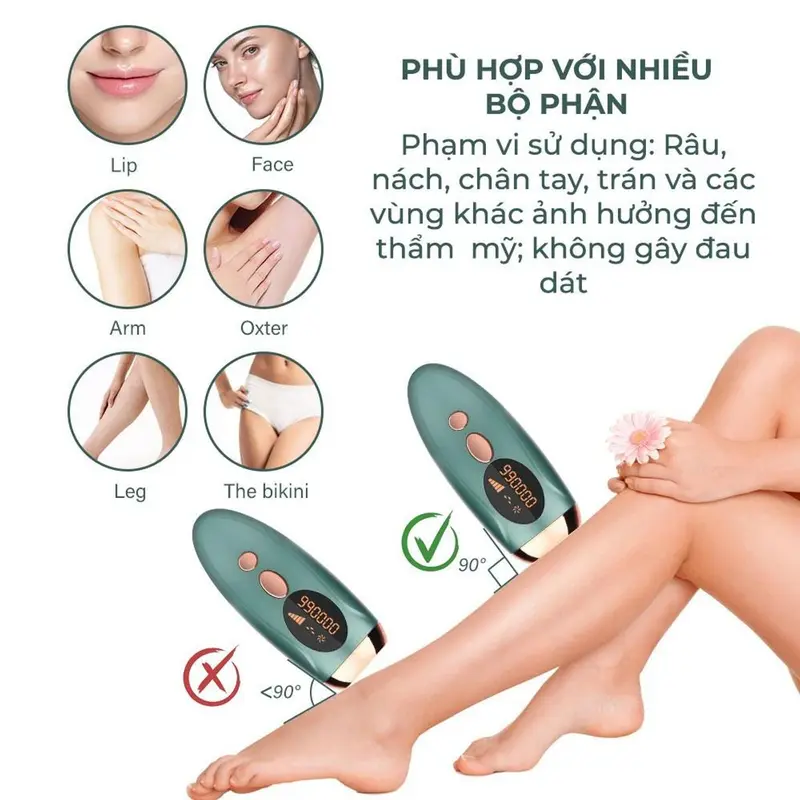 Máy tẩy lông cầm tay IPL TMY-002 hàng chính hãnġ, máy tẩy lông vĩnh viễn toàn thân 2024   Tỉa Lông Women  Máy Cạo Râu Nhổ Lông Cạo Râu Tông Đơ 4