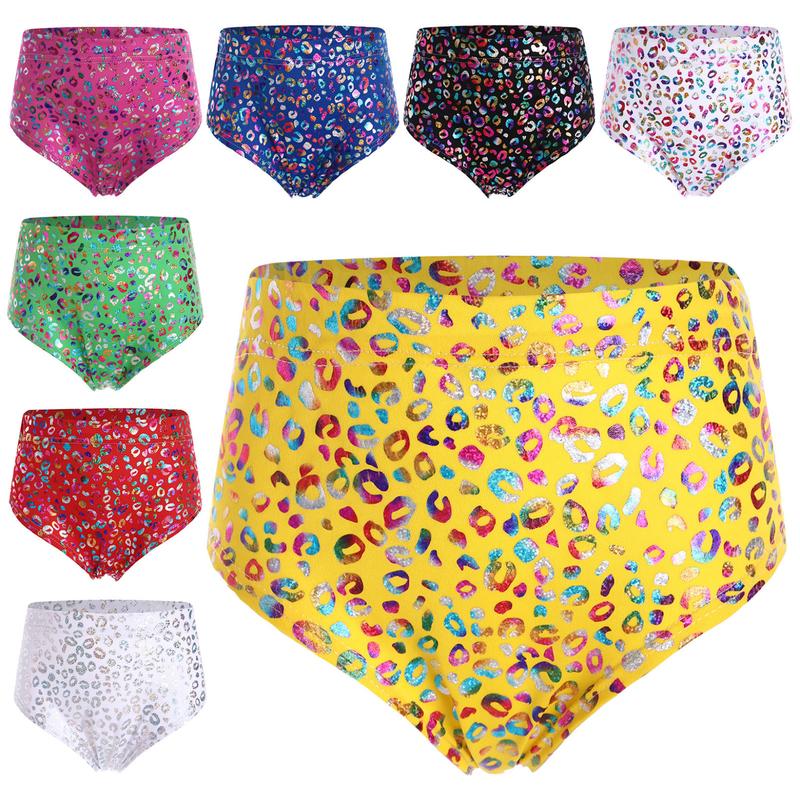 Quần Sịp Họa Tiết Da Báo Kim Loại JanJean, Unisex, Dành Cho Trẻ Em, Bé Trai Và Bé Gái, Thích Hợp Cho Trang Phục Biểu Diễn Sân Khấu Khiêu Vũ Cổ Vũ 0