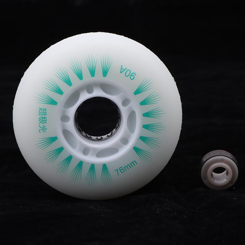 Product Introduction of 1Pc Flash Inline Skate Wheels 90A LED Lighting Skating Wheel Flash Wheels Sliding Roller Skating Shoes 76MM 72MM 68MM 47