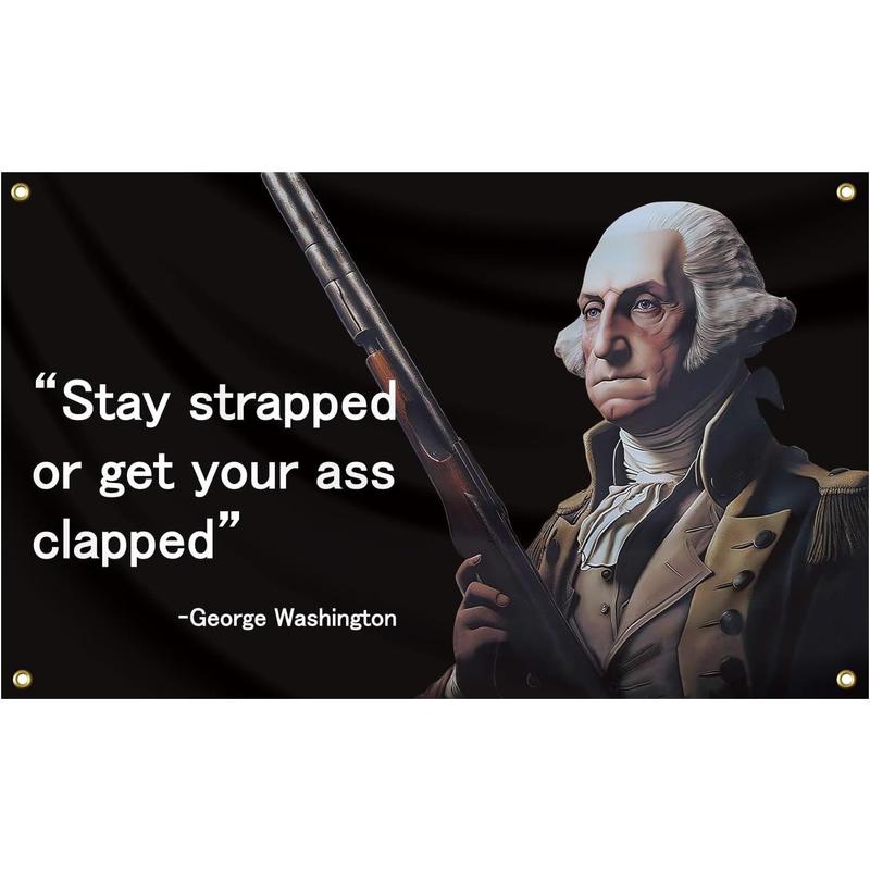 Stay Strapped Or Get Clapped George Washington Square Sticker 256092321215245065 Stay Strapped Or Get Clapped George Washington Square Sticker 256092321215245065