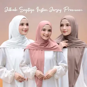 Jilbab segitiga instan jersey
