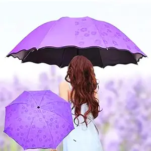 Payung Lipat Magic 3D Anti UV Panas Hujan Motif Bunga Magic Umbrella
