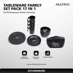 ALLTREK Tableware Family Pack 17 In 1 Alat Makan Camping