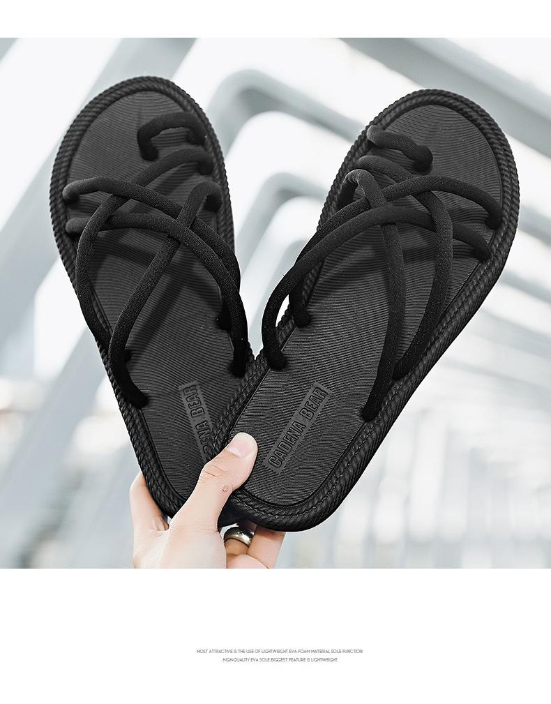 Product Introduction of Dép Xỏ Ngón, Dệt Dây Kẹp Ngón Chân, Dành Cho Nam Giới, Cao Cấp, Đế Dày, Đi Biển La Mã Mùa Hè, Dép Bền 33