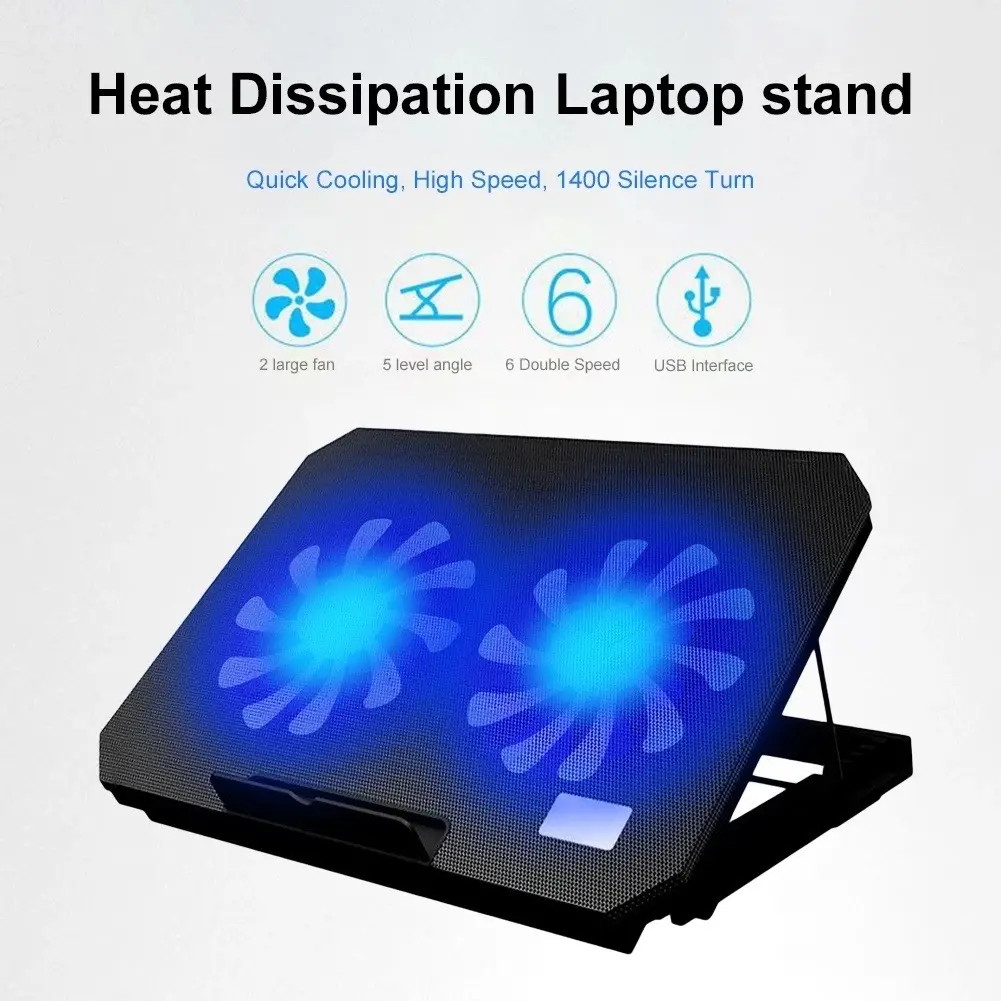 N99 Laptop cooling pad With 2 Large Fans  For 14 -17 Inch Laptop Computer