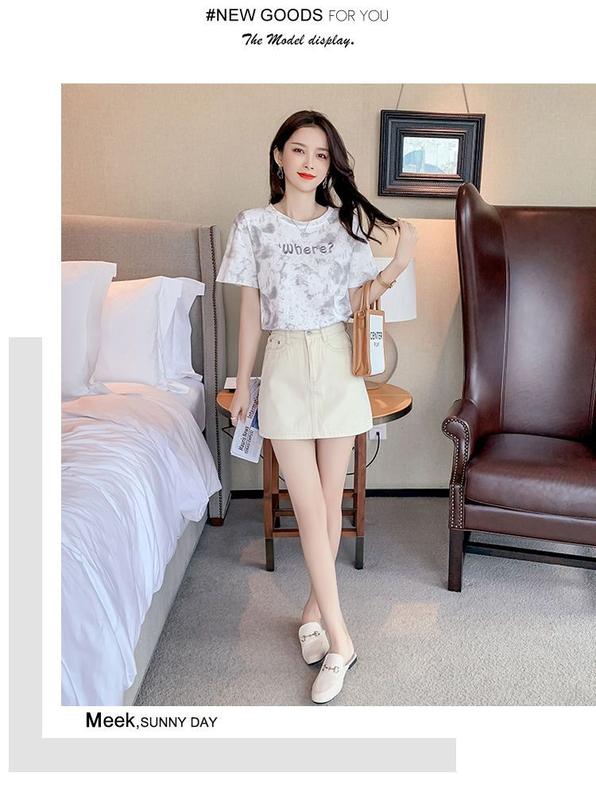 Product Introduction of M58 Embroidered Short Sleeve T-shirt Women's Loose Bottoming Shirt Large Size Top 2022 New Spring and Summer New Ins Fashion Half Sleeve 16