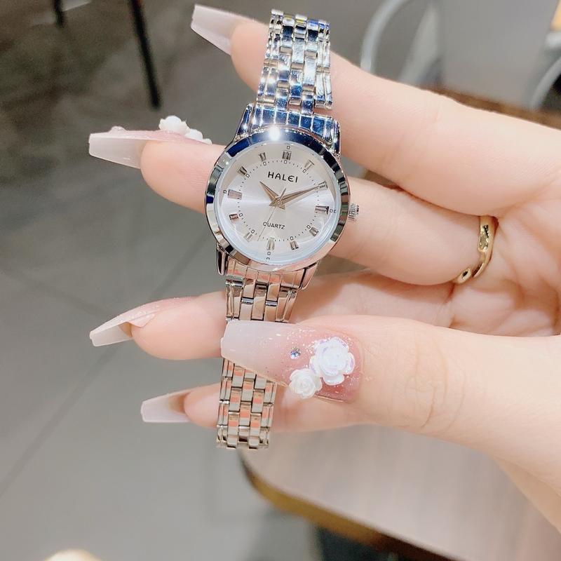 A35 Đồng hồ mặt tròn HA Basic dây thép kim loại titanium chống gỉ, chống nước 3ATM