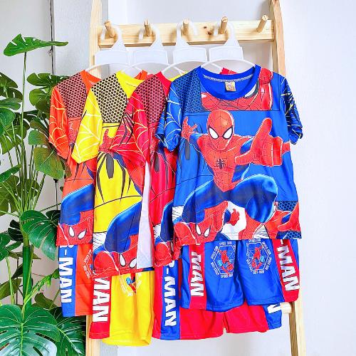 (COMBO 3 bộ, 3 mẫu,-XẢ KHO) Bộ quần áo siêu nhân cho bé trai, vải 3d thái, size 8kg đến 11kg