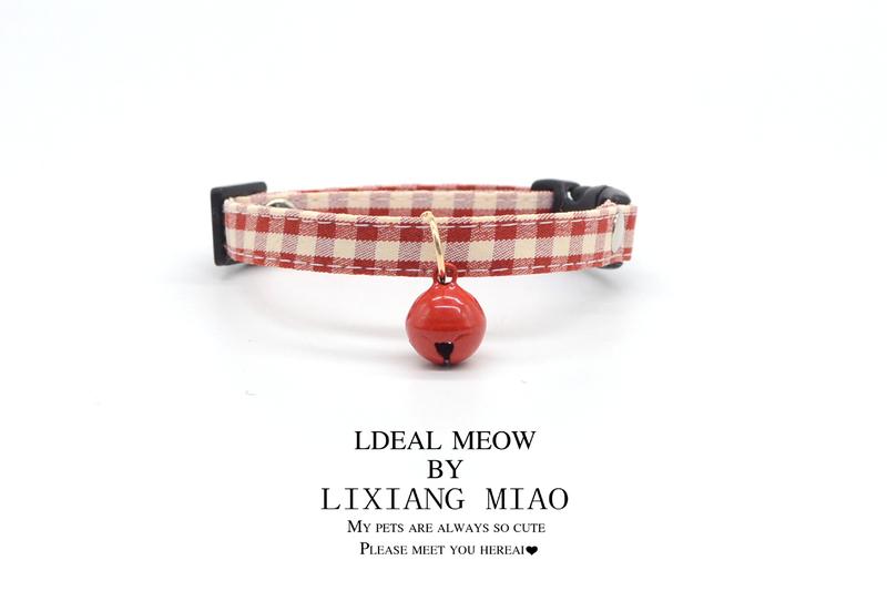 Product Introduction of Pet Neckband Necklace Lightweight Cute Bell Red Festive Decorative Cloth Material Cat Small Dog 1